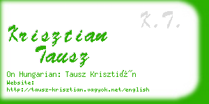 krisztian tausz business card